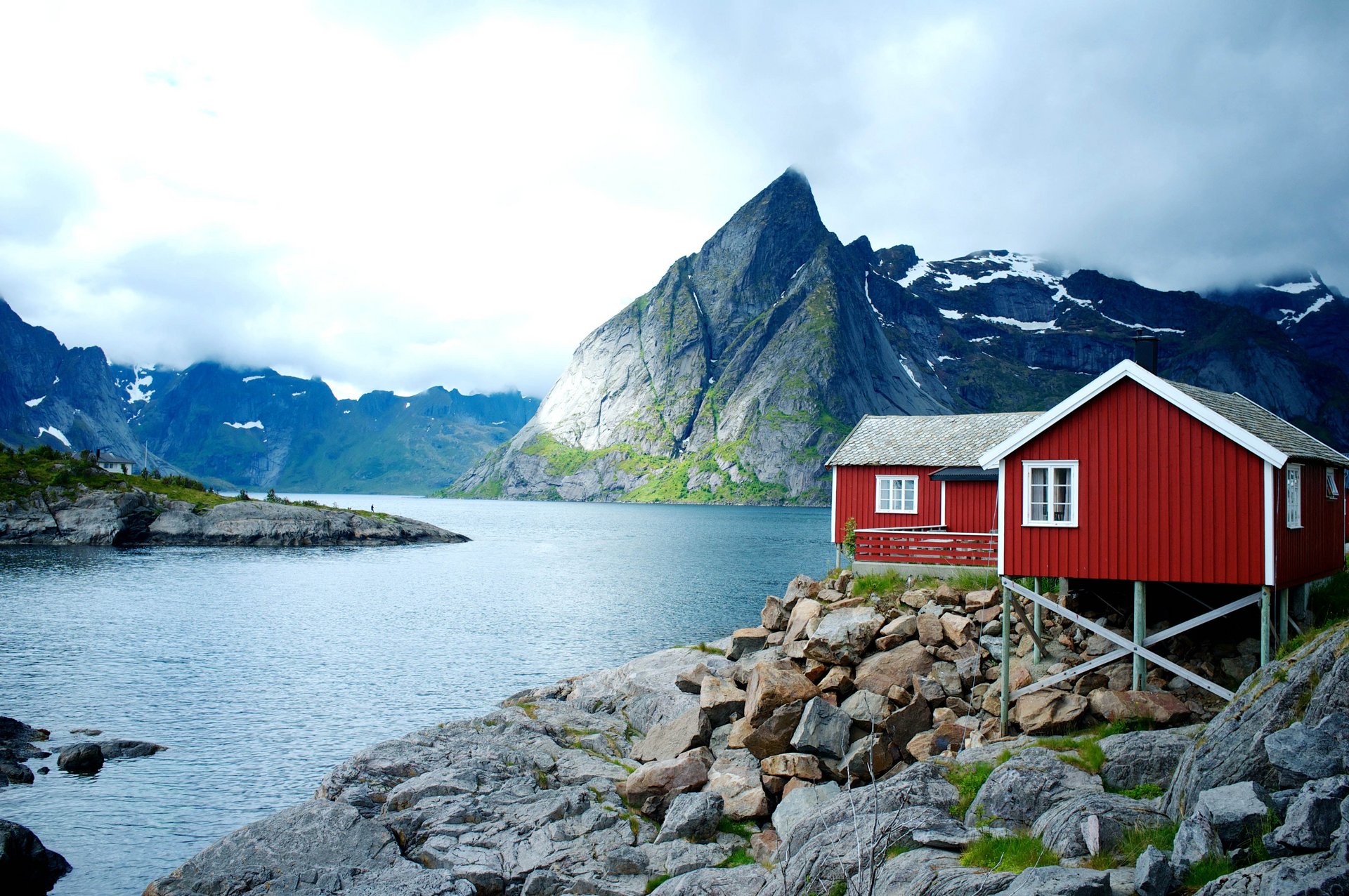 red house at a lake in Norway where Vitamin K2 is produced