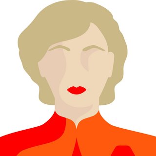 Avatar of a woman dressed in red and orange