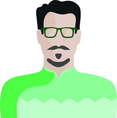 Avatar of a man with glasses dressed in green