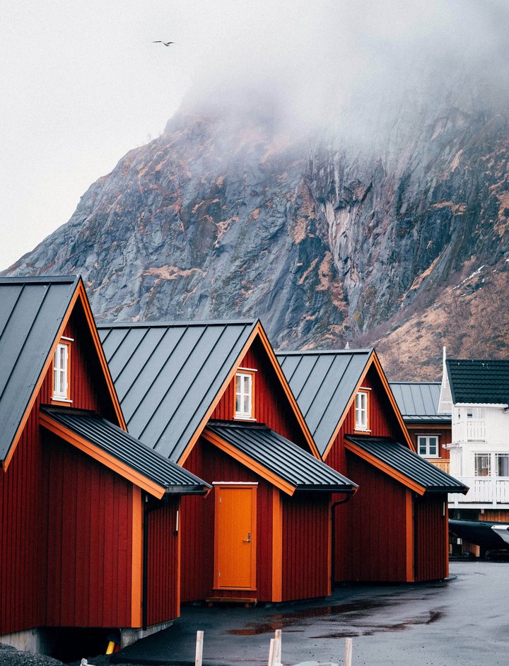houses in a rural area in Norway where vitamin k2 is produced
